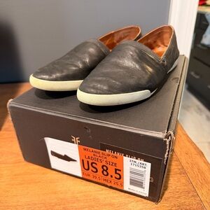 Frye Melanie Slip On Black, Size 8.5